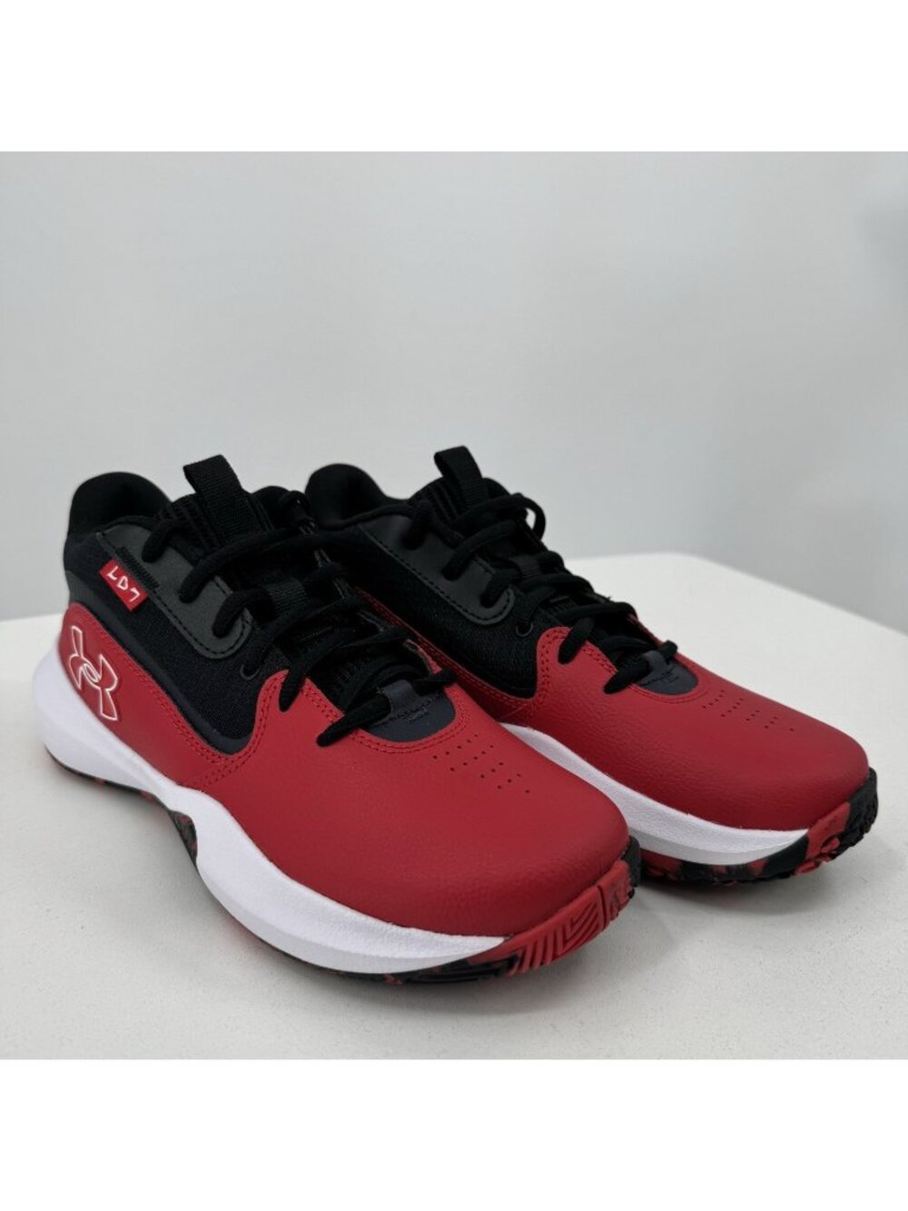Under Armour Men's Lockdown Basketball Shoes Size 7.5 In Red/Black